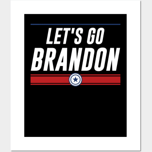 Funny Let's Go Brandon! Meme Retro Vintage US Flag Posters and Art